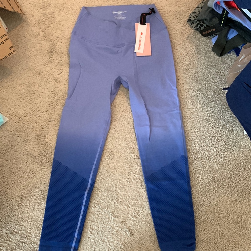 SHEFIT ombré periwinkle leggings *NWT*